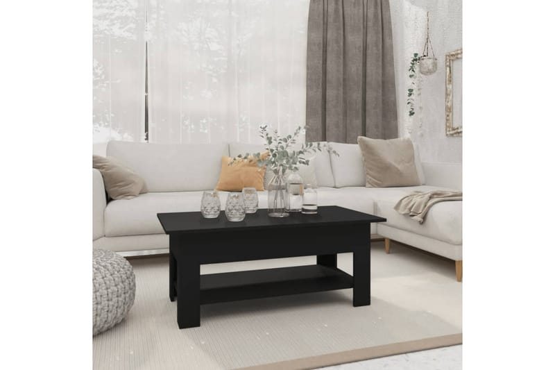 Soffbord svart 102x55x42 cm spånskiva - Svart - Möbler - Bord & matgrupper - Soffbord