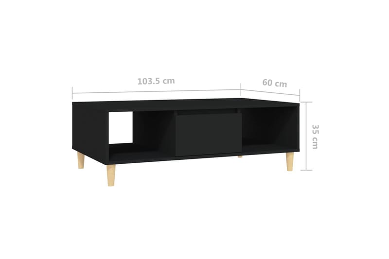 Soffbord svart 103,5x60x35 cm spånskiva - Svart - Möbler - Bord & matgrupper - Soffbord