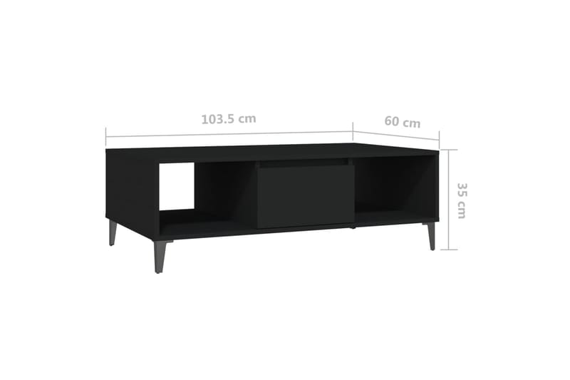 Soffbord svart 103,5x60x35 cm spånskiva - Svart - Möbler - Bord & matgrupper - Soffbord