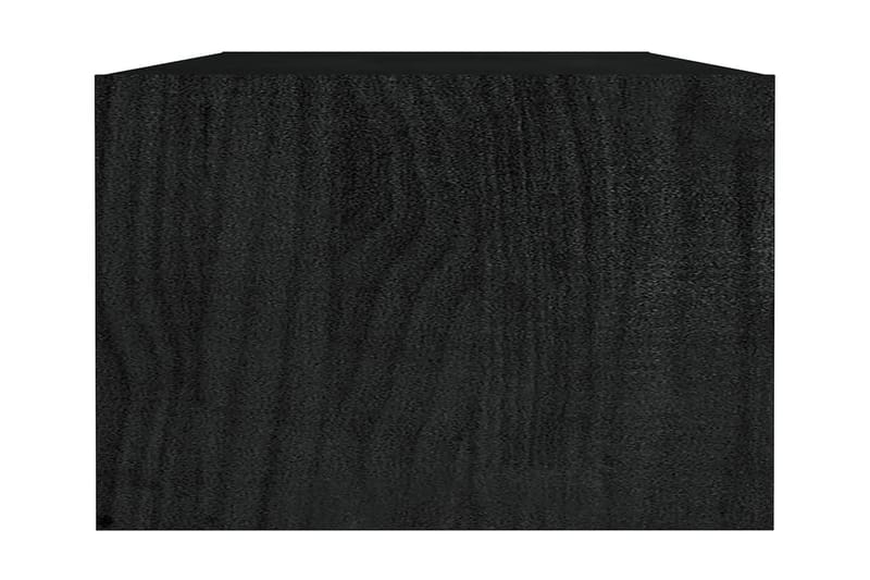 Soffbord svart 110x50x34 cm massiv furu - Svart - Möbler - Bord & matgrupper - Soffbord