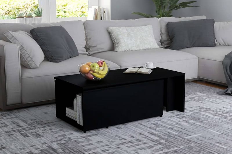Soffbord svart 150x50x35 cm spånskiva - Svart - Möbler - Bord & matgrupper - Soffbord