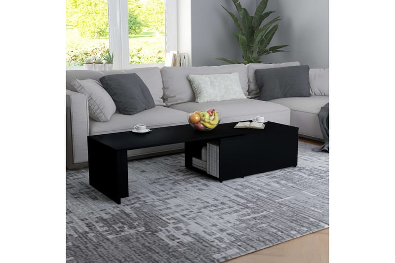 Soffbord svart 150x50x35 cm spånskiva - Svart - Möbler - Bord & matgrupper - Soffbord