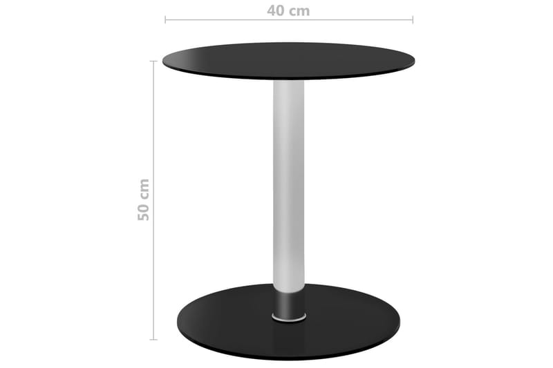 Soffbord svart 40 cm härdat glas - Svart - Möbler - Bord & matgrupper - Soffbord