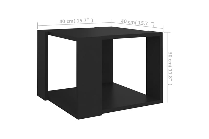 Soffbord svart 40x40x30 cm spånskiva - Svart - Möbler - Bord & matgrupper - Soffbord