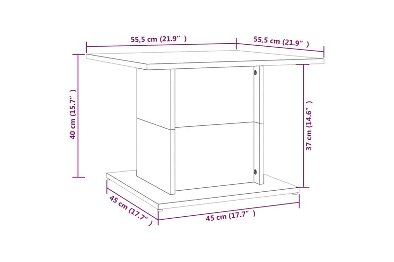 Soffbord svart 55,5x55,5x40 cm spånskiva - Svart - Möbler - Bord & matgrupper - Soffbord