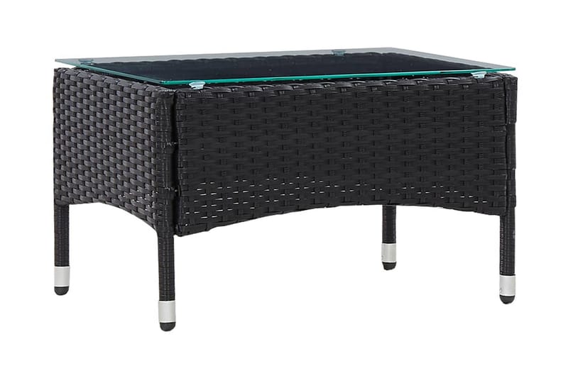 Soffbord svart 60x40x36 cm konstrotting - Svart/Glas - Möbler - Bord & matgrupper - Soffbord