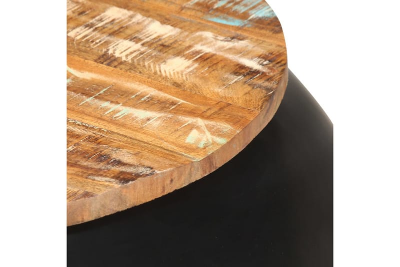 Soffbord svart 68x68x30 cm massivt återvunnet trä - Brun - Soffbord