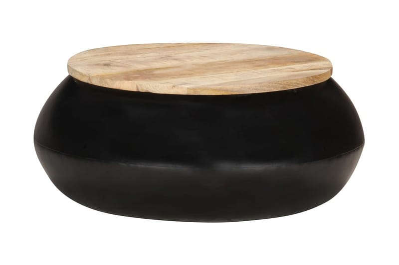 Soffbord svart 68x68x30 cm massivt mangoträ - Brun - Möbler - Bord & matgrupper - Soffbord