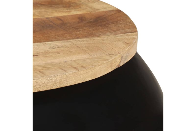 Soffbord svart 68x68x30 cm massivt mangoträ - Brun - Möbler - Bord & matgrupper - Soffbord