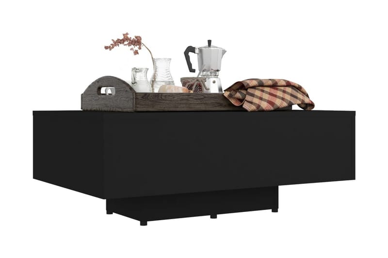 Soffbord svart 85x55x31 cm spånskiva - Svart - Soffbord