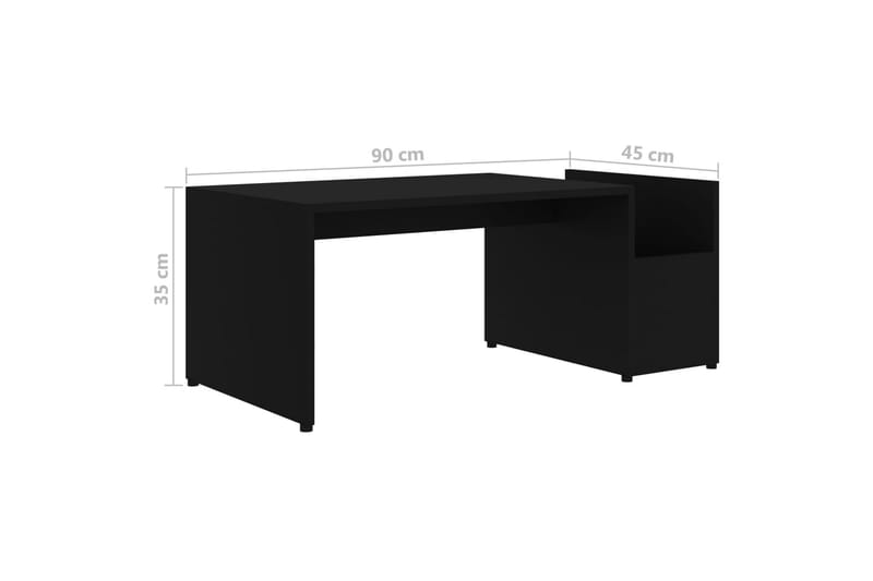 Soffbord svart 90x45x35 cm spånskiva - Svart - Möbler - Bord & matgrupper - Soffbord