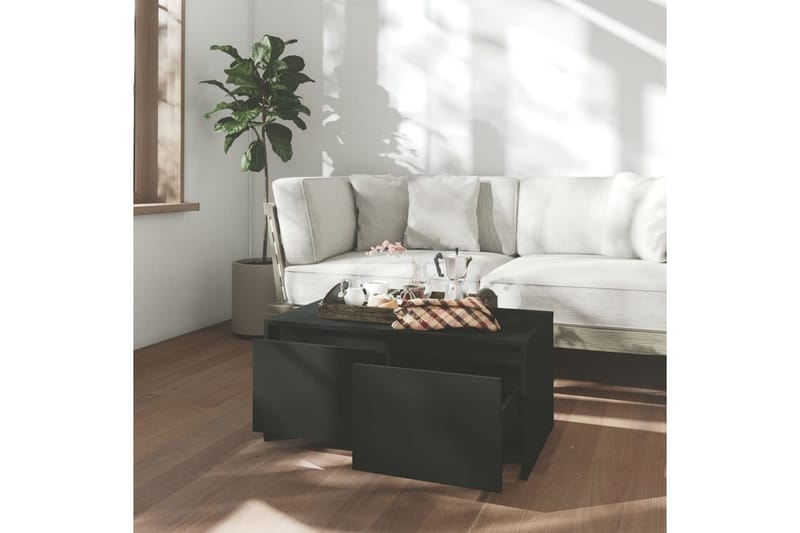 Soffbord svart 90x50x41,5 cm spånskiva - Svart - Soffbord