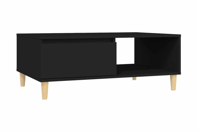 Soffbord svart 90x60x35 cm spånskiva - Svart - Soffbord