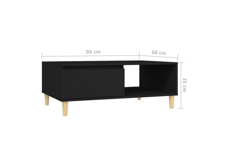 Soffbord svart 90x60x35 cm spånskiva - Svart - Möbler - Bord & matgrupper - Soffbord