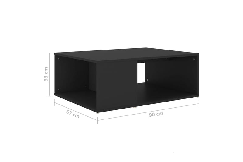 Soffbord svart 90x67x33 cm spånskiva - Svart - Möbler - Bord & matgrupper - Soffbord