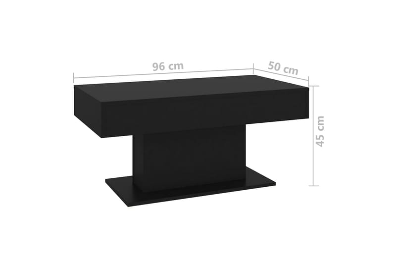 Soffbord svart 96x50x45 cm spånskiva - Svart - Möbler - Bord & matgrupper - Soffbord