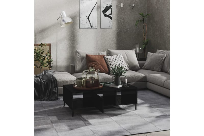 Soffbord svart högglans 103,5x60x35 cm spånskiva - Svart - Möbler - Bord & matgrupper - Soffbord