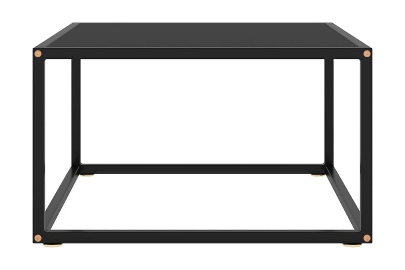 Soffbord svart med svart glas 60x60x35 cm - Svart - Möbler - Bord & matgrupper - Soffbord