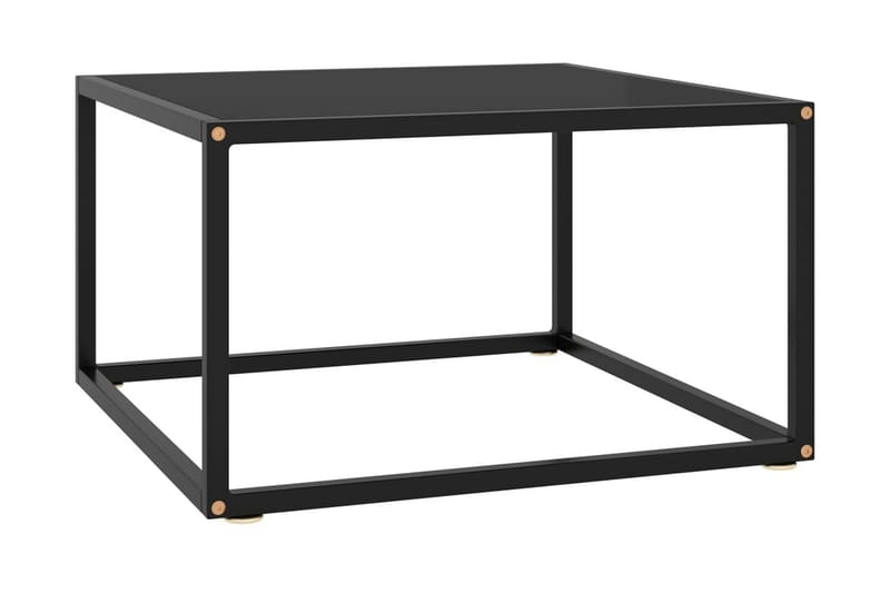 Soffbord svart med svart glas 60x60x35 cm - Svart - Möbler - Bord & matgrupper - Soffbord