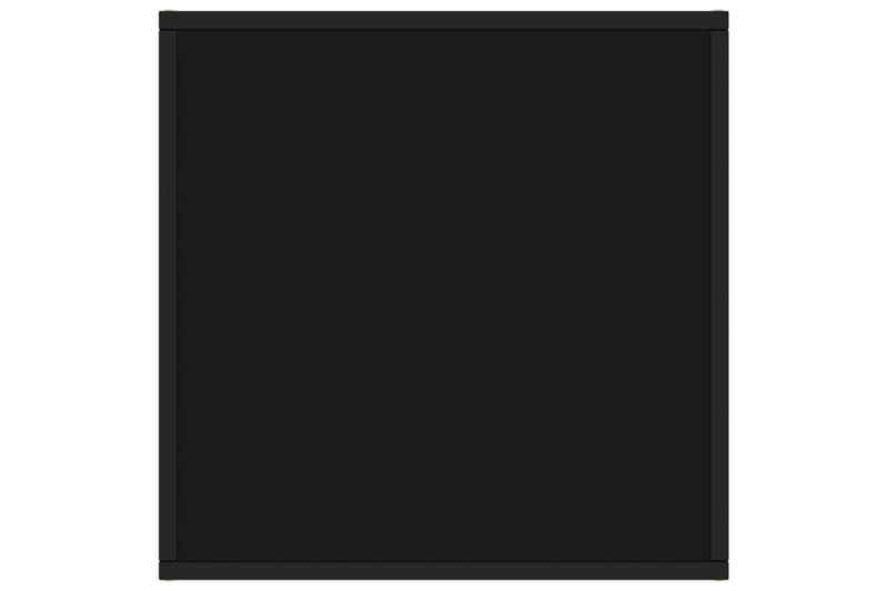 Soffbord svart med svart glas 60x60x35 cm - Svart - Möbler - Bord & matgrupper - Soffbord