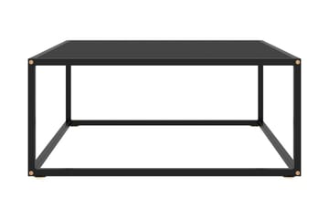 Soffbord svart med svart glas 80x80x35 cm