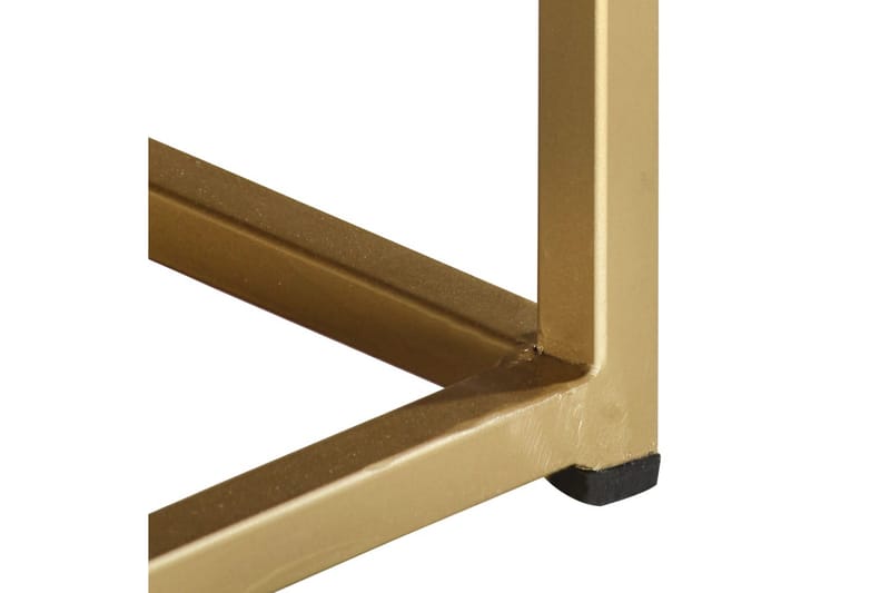 Soffbord svart och guld 90x50x35 cm massivt mangoträ - Svart - Möbler - Bord & matgrupper - Soffbord
