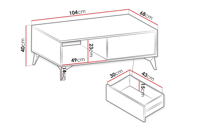 Soffbord - Svart|Ek - Möbler - Bord & matgrupper - Soffbord