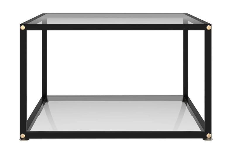 Soffbord transparent 60x60x35 cm härdat glas - Transparent - Soffbord