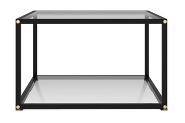 Soffbord transparent 60x60x35 cm härdat glas
