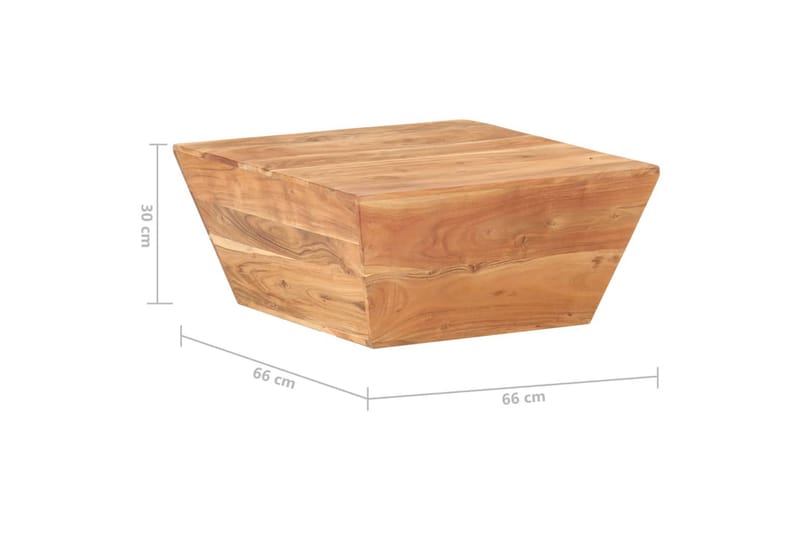 Soffbord V-format 66x66x30 cm massivt akaciaträ - Brun - Möbler - Bord & matgrupper - Soffbord