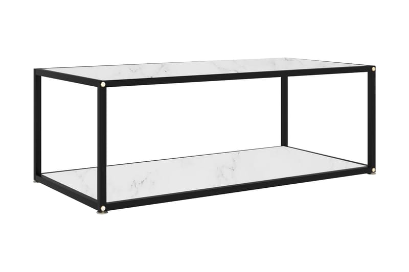 Soffbord vit 100x50x35 cm härdat glas - Vit - Soffbord