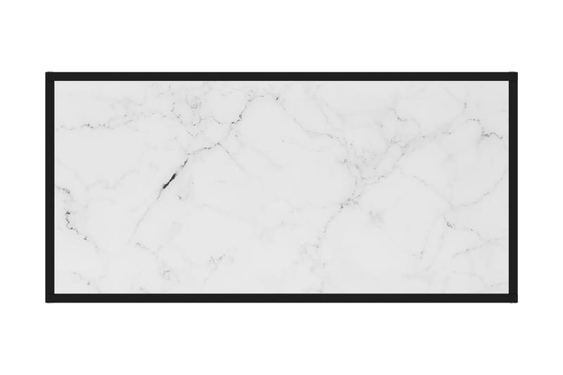 Soffbord vit 100x50x35 cm härdat glas - Vit - Soffbord