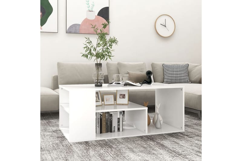 Soffbord vit 100x50x40 cm spånskiva - Vit - Möbler - Bord & matgrupper - Soffbord
