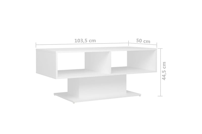 Soffbord vit 103,5x50x44,5 cm spånskiva - Vit - Soffbord