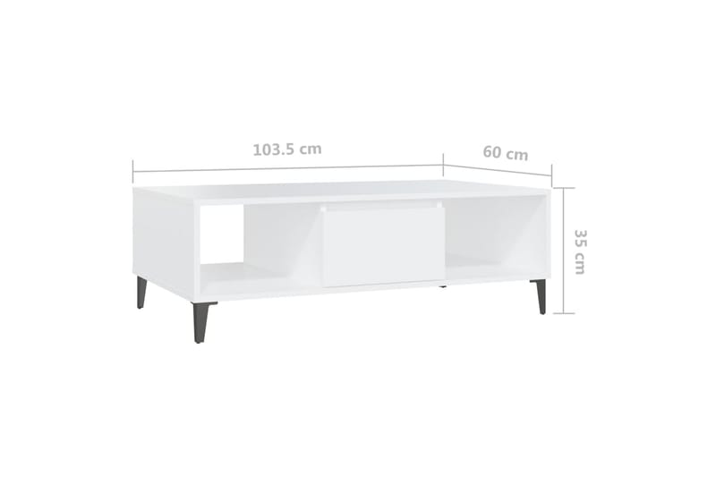 Soffbord vit 103,5x60x35 cm spånskiva - Vit - Möbler - Bord & matgrupper - Soffbord