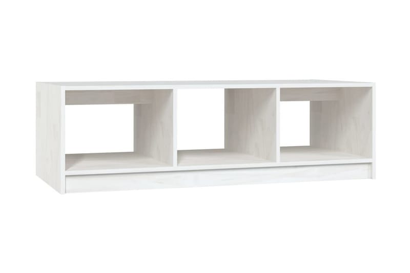 Soffbord vit 110x50x34 cm massiv furu - Vit - Möbler - Bord & matgrupper - Soffbord