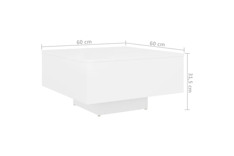 Soffbord vit 60x60x31,5 cm spånskiva - Vit - Möbler - Bord & matgrupper - Soffbord