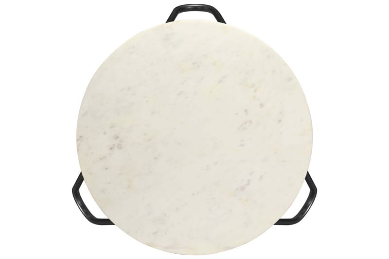 Soffbord vit 65x65x42 cm äkta sten med marmorstruktur - Vit - Möbler - Bord & matgrupper - Soffbord