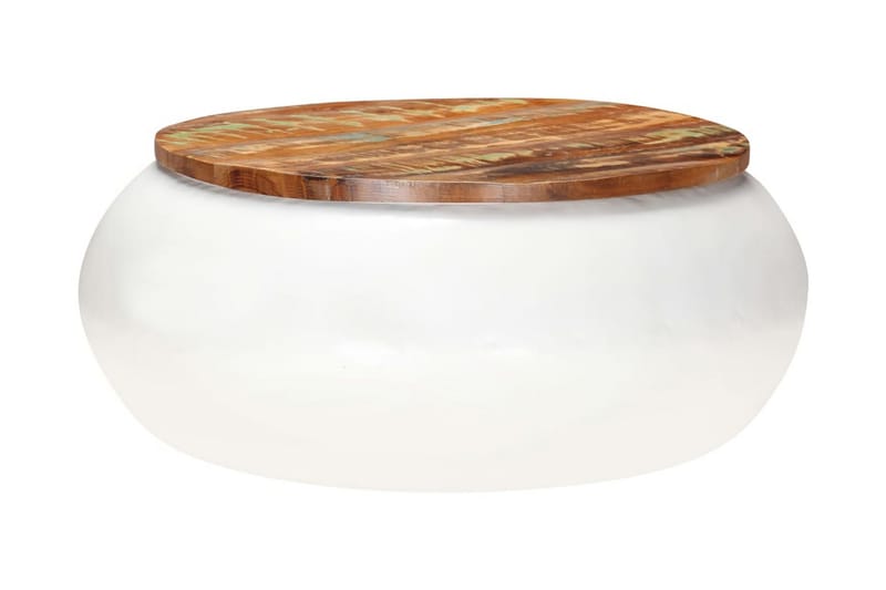 Soffbord vit 68x68x30 cm massivt återvunnet trä - Brun - Möbler - Bord & matgrupper - Soffbord