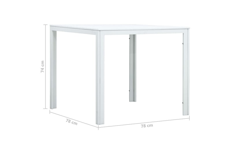 Soffbord vit 78x78x74 cm HDPE träutseende - Vit - Möbler - Bord & matgrupper - Soffbord