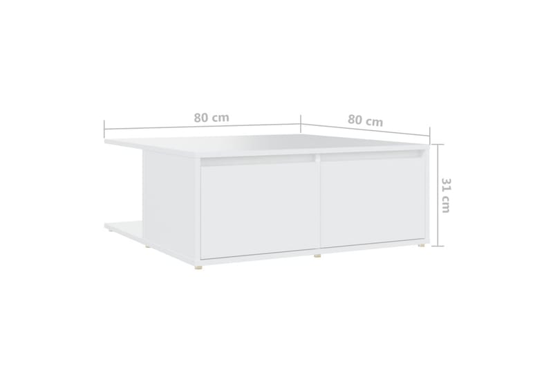 Soffbord vit 80x80x31 cm spånskiva - Vit - Möbler - Bord & matgrupper - Soffbord