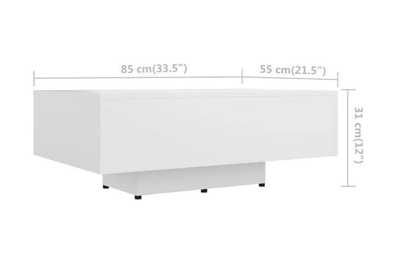 Soffbord vit 85x55x31 cm spånskiva - Vit - Möbler - Bord & matgrupper - Soffbord