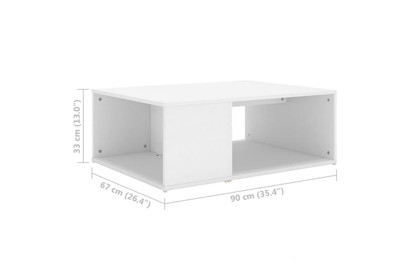 Soffbord vit 90x67x33 cm spånskiva - Vit - Möbler - Bord & matgrupper - Soffbord