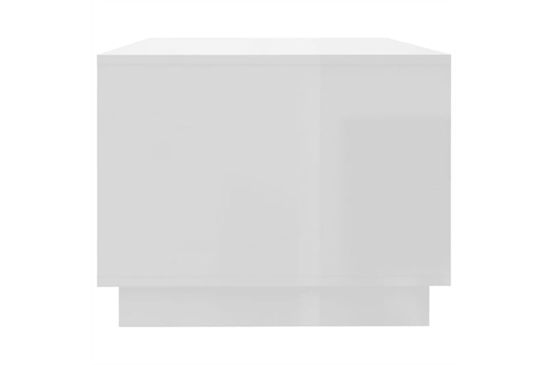 Soffbord vit högglans 102x55x43 cm spånskiva - Vit - Soffbord