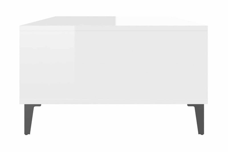 Soffbord vit högglans 103,5x60x35 cm spånskiva - Vit - Soffbord
