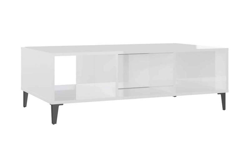 Soffbord vit högglans 103,5x60x35 cm spånskiva - Vit - Möbler - Bord & matgrupper - Soffbord
