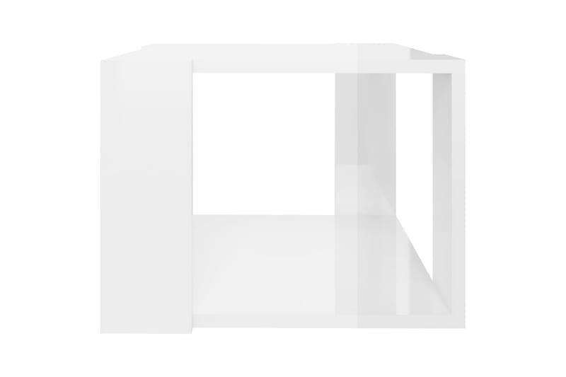 Soffbord vit högglans 40x40x30 cm spånskiva - Vit - Soffbord