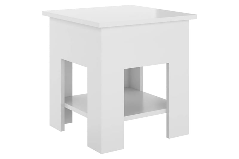 Soffbord vit högglans 40x40x42 cm konstruerat trä - Vit - Möbler - Bord & matgrupper - Soffbord