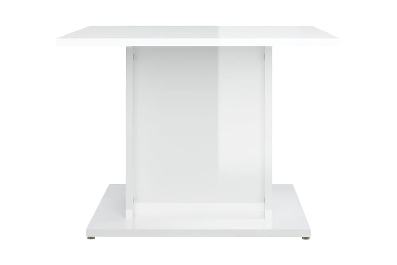Soffbord vit högglans 55,5x55,5x40 cm spånskiva - Vit - Soffbord - Klaffbord & Hopfällbart bord - Spegelbord - Soffbord med förvaring - Soffbord med hjul - Höj och sänkbart soffbord