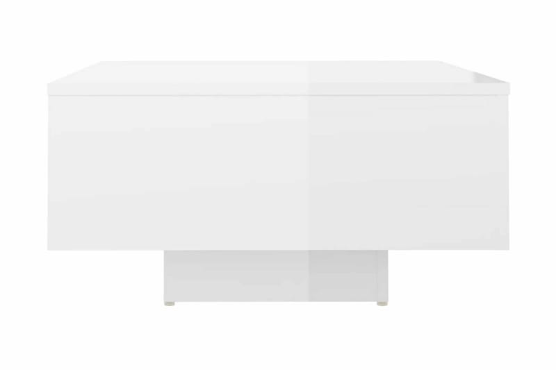 Soffbord vit högglans 60x60x31,5 cm spånskiva - Vit - Soffbord